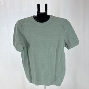 Threadbare Green Short Sleeve Ribbed Knit Crewneck T-Shirt Size: M